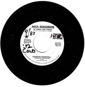 Barbara Mandrell.  In Times Like These (both sides)  45 rpm - Picture 1 of 1