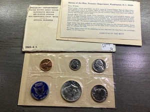 1965 SMS (Special Mint Set) 5 Coins Set w/Silver Kennedy-San Francisco 070125*07 - Picture 1 of 3