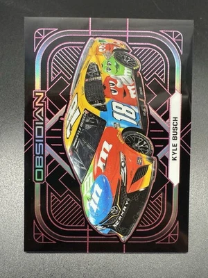 2022 Panini Chronicles NASCAR Obsidian #57 Kyle Busch /25 Purple Etch M&Ms NM/MT - Image 1 of 2