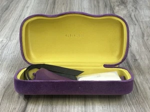 GUCCI Velvet Clamshell Purple Authentic Brillen/Sonnenbrillenetui mit Tuch - NEU - Bild 1 von 10