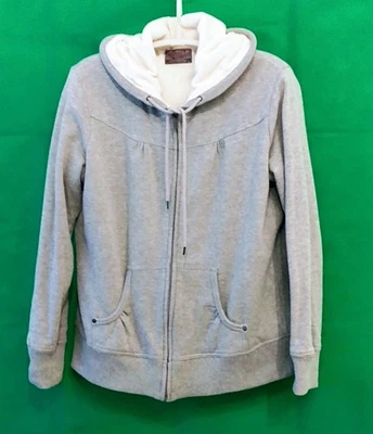 Warme Sweatjacke Teddyfutter weiß 46 North Route TCM hellgrau Jacke Hoodie - Bild 1 von 4