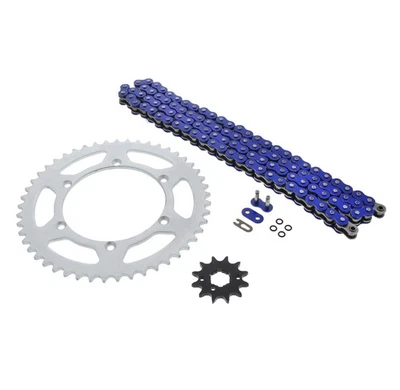 Kawasaki 1995-06 KDX200 / 1997-05 KDX220 Blue O Ring Chain & Sprocket 12/49 110L - Image 1 of 4