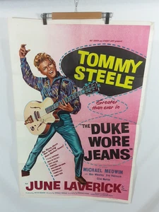 THE DUKE WORE JEANS original 1958 movie poster TOMMY STEELE/JUNE LAVERICK - Picture 1 of 7