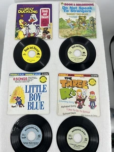 Vintage Record Books Ugly Duckling Strangers 2 Records Little Boy Blue,  3 R’s - Picture 1 of 17