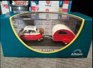 BMW Isetta 300 + mini caravan - 1957, ALTAYA PREMIUM, 1:43 DIECAST, NEW UNOPENED - Picture 1 of 13