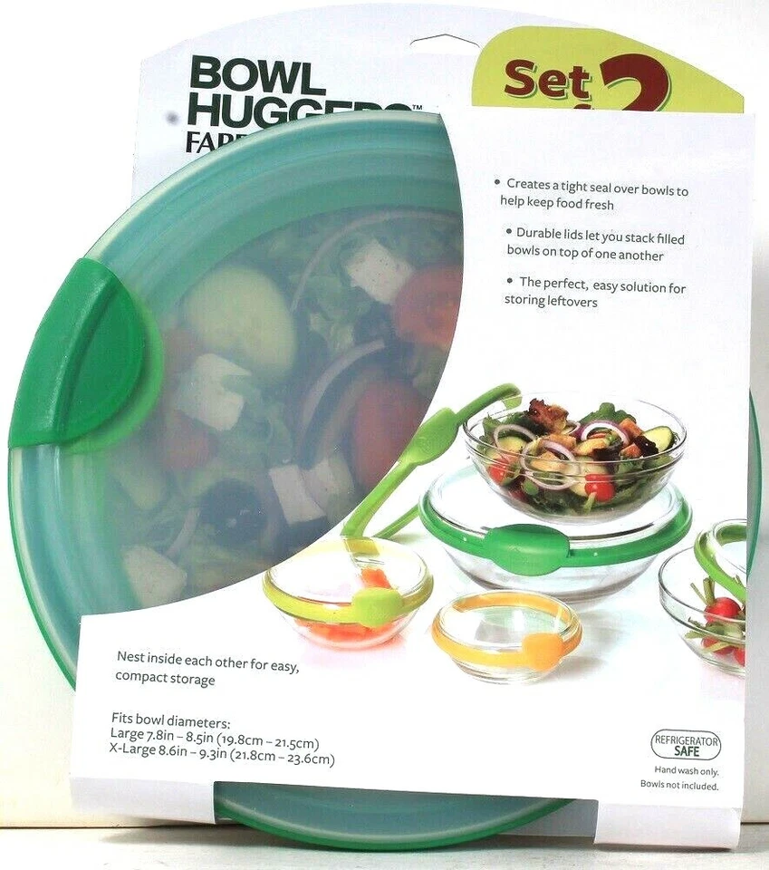 Juego de 2 abrazadores de cuenco Farberware para grandes de 7,8" a 8,5" y X grandes de 8,6" a 9,3" Foto 1 de 1