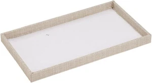 10 Fächer & Pads Schmuck Einlagen Einlagen Leinen Display Organizer 14 1/4" x 7 1/2" - Bild 1 von 4