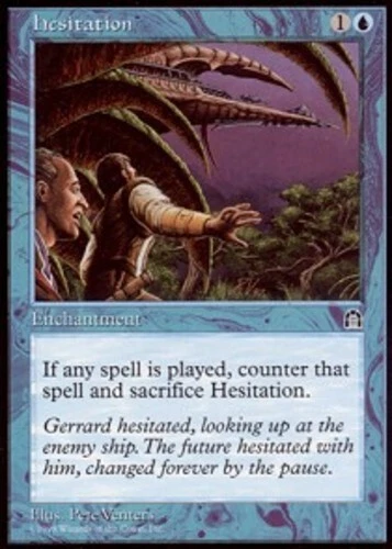 Hesitation ~ Near Mint Stronghold MTG Magic UltimateMTG Blue Card - Image 1 of 1