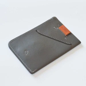 New Bellroy Leather Card Sleeve Wallet SLate Grey Brown minimalist slimmest - Picture 1 of 5