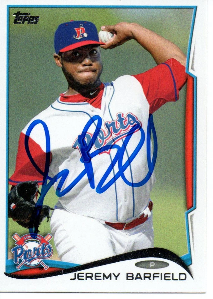 Jeremy Barfield Stockton Ports 2014 Topps Pro Debut Signed Card - Image 1 of 1