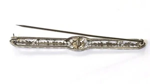 14k White Gold 0.10ct Diamond VVS1-H 3mm Brooch Pin Pendant 3.5g unique - Picture 1 of 9