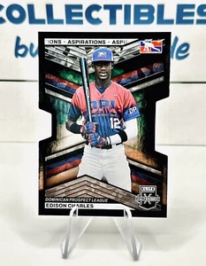 2023 Panini Elite Extra Edition EDISON CHARLES Aspiration Black Die Cut /76 #177 - Picture 1 of 2