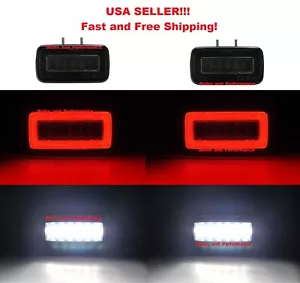 SMOKED LENS LED REAR BUMPER REVERSE FOG LAMPS For 2002-18 MERCEDES G CLASS W463 - Picture 1 of 5