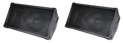 全新 (2) 10 英寸 PA 地板显示器 舞台扬声器 现场波段 声音 专业音频 8 欧姆.一对 — 第 1/2 张图片