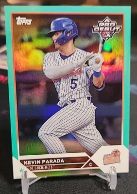 2023 Topps Pro Debut Kevin Parada Aqua Foil #'D 55/75 #PD-125 - Mets - Image 1 of 2
