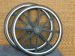 Drive Viper Plus GT Wheelchair 24" wheels Only (pair) solid rubber...used good - Picture 1 of 6