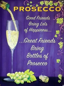 Metal Plate Vintage Prosecco - 40 X 30 CM - Picture 1 of 1