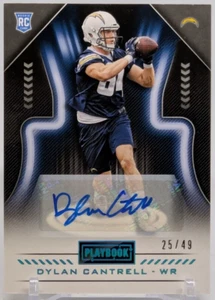 🏈2018 Panini Playbook - Rookie Signatures Platinum #193 Dylan Cantrell /49🏈 - Picture 1 of 2