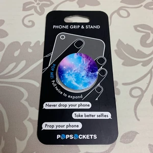 Popsockets Galaxy Phone Grip and Stand Blue Purple Pink Space Accessory NIB - Picture 1 of 4