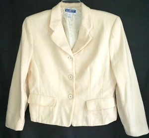 Chaqueta Blazer de Colección Pendleton Clásica Mujer Mangas Largas 3 Botones Marfil Talla 14 EE. UU. - Imagen 1 de 9