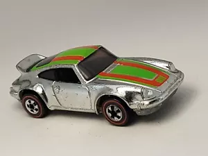 Vtg 1976 Mattel Hot Wheels Redline Super Chrome Porsche P911 Green/Orange WOW - Picture 1 of 8
