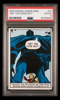 1966 marvel super hero #12 iron man rc; get lead out rookie PSA 4  (1st CARD) - Image 1 of 2