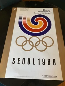SEOUL 1988 Olympic POSTER ORIGINAL (33”x 23.5”) - Picture 1 of 8