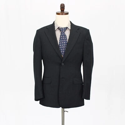 Express 38S Gray Sport Coat Blazer Jacket Solid 2B Wool - Image 1 of 4