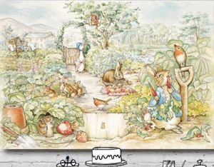 PETER RABBIT BUNNY PERSONALISED BAPTISM BIRTHDAY PARTY BANNER DECORATION - Picture 1 of 4