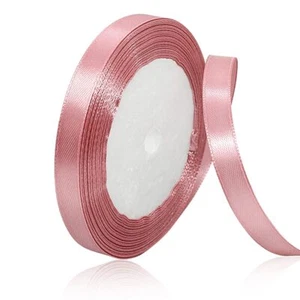 Solid Color Rose Gold Satin Ribbon 3/8 Inches x 25 Yards Fabric Satin Ribbon ... - Picture 1 of 7