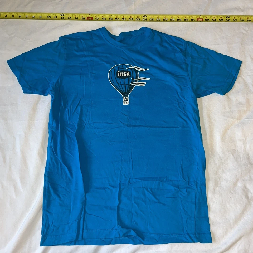 INSA Cannabis Shirt Hot Air Balloon Graphic Blue Size Large - Image 1 of 3
