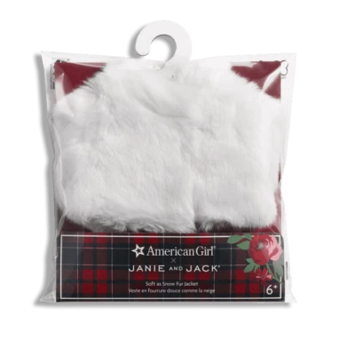 Nuevo en Paquete Chaqueta de Piel Sintética American Girl Janie and Jack Suave como la Nieve para Muñecas de 18 pulgadas Foto 1 de 4