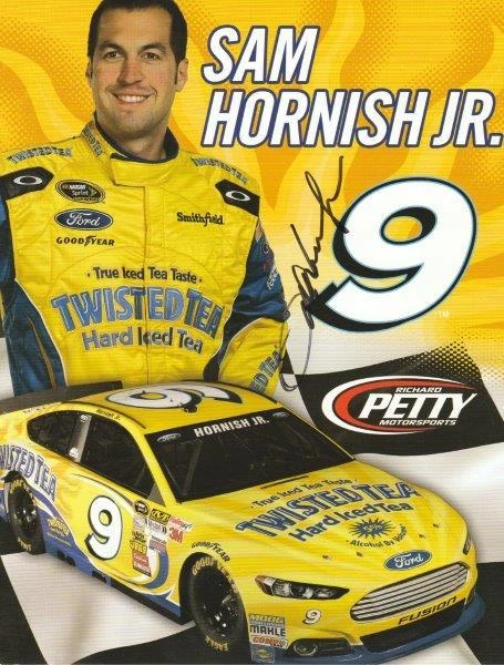 SAM HORNISH JR Signed Hero Card NASCAR Autographed - Image 1 of 1