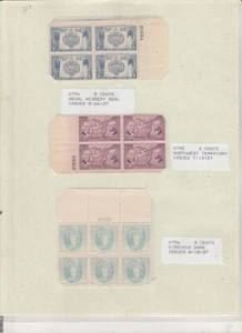 12 VINTAGE U.S PLATE BLOCKS MNH 1930'S - Picture 1 of 4