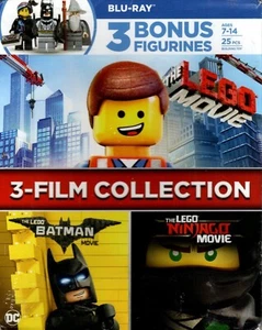 LEGO Blu-ray set: The LEGO Movie, Lego Batman Movie, Lego Ninjago +3 Minifigure - Picture 1 of 1