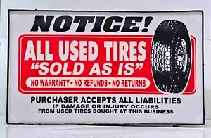 Business LED Lighted Box Sign: Used Tires Sold As Is - Picture 1 of 3