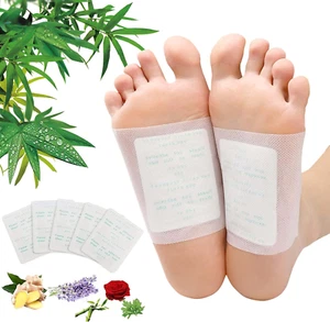 100pcs Detox Foot Patches Pads Body Toxins Feet Deep Cleansing Natural Herbal - Picture 1 of 11