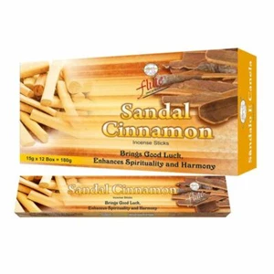 Flute Brand Sandal Cinnamon Incense-15 Grams/Packet-12 Packs/Box-180 Grams Total - Picture 1 of 2