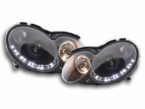 Coppia fari fanali anteriori Daylight LED Mercedes-Benz CLK W209 04-09 Nero - Imagen 1 de 8