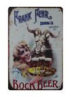 pièce murale Frank Fehr Brewing Louisville Ky Bock bière panneau étain métal