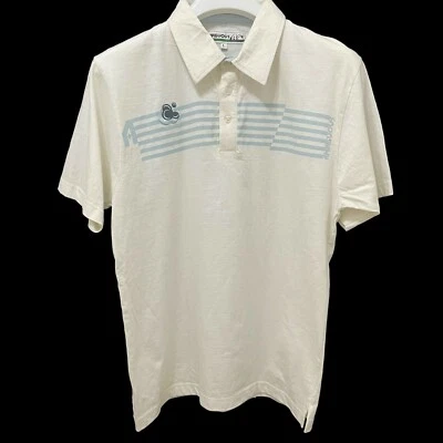 Camisa polo masculina ambígua tamanho grande, listras no peito, branca - Imagem 1 de 4