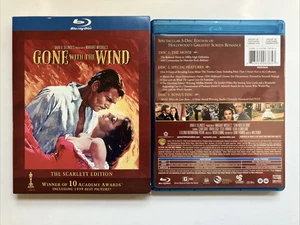 Gone with the Wind (Blu-ray 1939) 3 Disc Scarlett Edition with Slipcase Like New - Picture 1 of 3