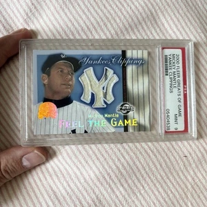 2000 Fleer Greats Mickey Mantle Yankees Clippings Jersey Pinstripe Mint PSA 9 - Picture 1 of 6
