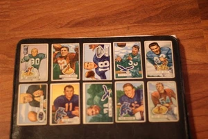 11 Diff. 1951 Bowman Football Cards, Mostly VG+, inc Trippi Pihos, Hart, - Bild 1 von 2
