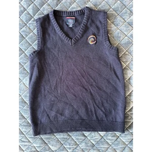 French Toast sweater vest size youth large 10-12 navy blue - Picture 1 of 4