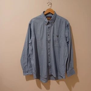 Camisa Ralph Lauren Chaps Home Field Factory para hombre talla XL azul cambray nueva sin etiquetas - Imagen 1 de 8