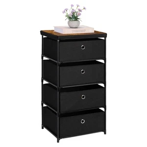 MOOACE Fabric Storage Dresser with 4 Drawers, Small Chest of Drawers Clothes ... - Picture 1 of 7