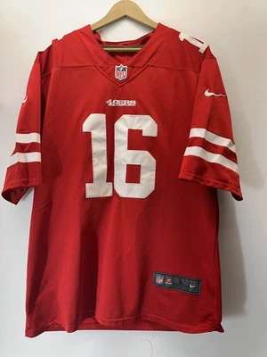 Camiseta deportiva roja cosida grande Nike NFL San Francisco 49ers Joe Montana #16 para adulto Foto 1 de 4