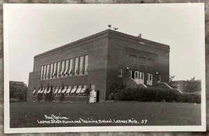 Auditorium Lapeer State Home Training School Lapeer Michigan RPPC Postcard B983 - Picture 1 of 3