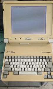 VINTAGE ZENITH SUPER SPORT LAPTOP COMPUTER W/POWER SUPPLY FOR PARTS REPAIR - Afbeelding 1 van 1